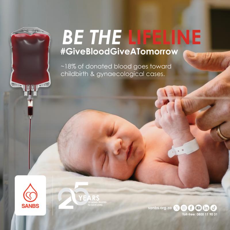 SANBS launches "Be The Lifeline" campaign to honour 25 years of saving lives through blood donation this World Blood Donor Day